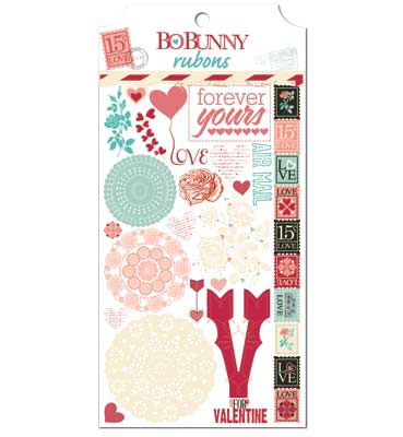 Bo Bunny - Love Letters - Rubons  (sold in 3's)