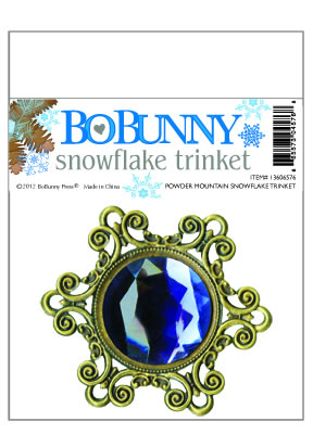 Bo Bunny - Powder Mountain - Snowflake Trinket  (sold in 3's)