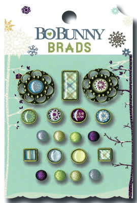 Bo Bunny - Snow Day - Brads  (sold in 3's)