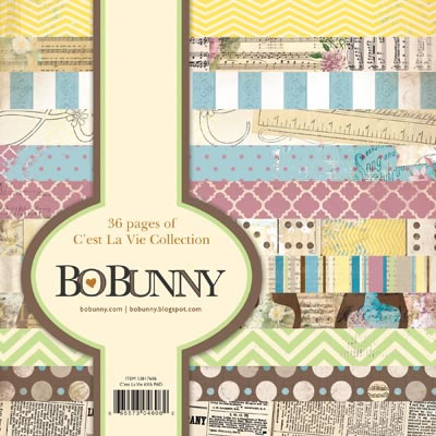 Bo Bunny Press - C'est la Vie - 6x6 Paper Pad  (sold in 3's)