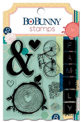 Bo Bunny Press - Family Is - Clear Stamp  (sold in 3's)