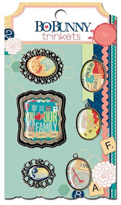 Bo Bunny Press - Family Is - Trinkets  (sold in 3's)