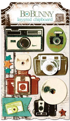 Bo Bunny Press - Mama-razzi2 - Layered Chipboard  (sold in 3's)