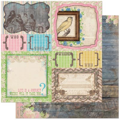 Bo Bunny Press - Prairie Chic - Yard Sale 12x12 d/sided paper  (pack of 10)
