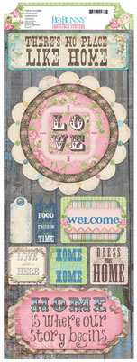 Bo Bunny Press - Prairie Chic - Home Again Sticker  (sold in 6's)