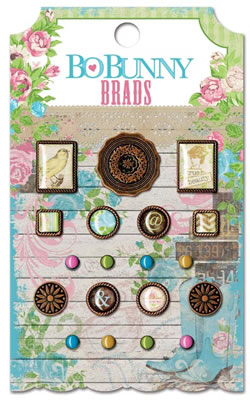 Bo Bunny Press - Prairie Chic - Brads  (sold in 3's)
