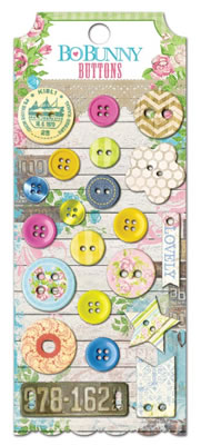 Bo Bunny Press - Prairie Chic - Buttons  (sold in 3's)