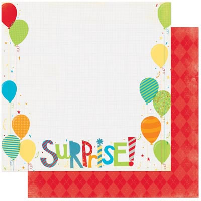 Bo Bunny Press - Surprise! - Surprise! 12x12 d/sided paper  (pack of 10)
