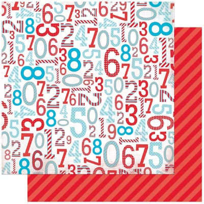 Bo Bunny Press - Surprise! - Numbers 12x12 d/sided paper  (pack of 10)