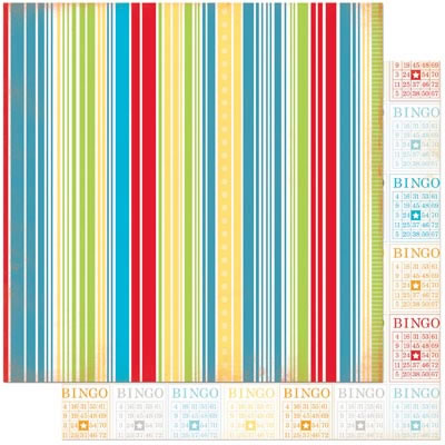 Bo Bunny Press - Surprise! - Stripe 12x12 d/sided paper  (pack of 10)