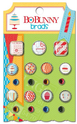 Bo Bunny Press - Surprise! - Brads  (sold in 3's)