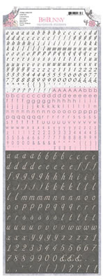 Bo Bunny Press - Isabella - Scripted Sticker  (sold in 6's)