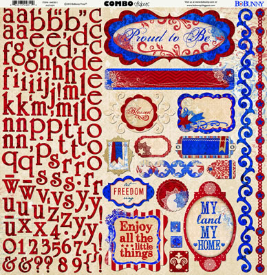 Bo Bunny Press - Anthem - Combo Sticker  (sold in 6's)