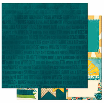 Bo Bunny Press - Key Lime - Wipe Out 12x12 d/sided paper  (pack of 10)