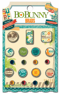 Bo Bunny Press - Key Lime - Brads  (sold in 3's)