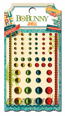 Bo Bunny Press - Key Lime - Jewels  (sold in 3's)