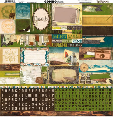Bo Bunny Press - Trail Mix - Combo Sticker  (sold in 6's)