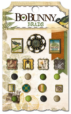 Bo Bunny Press - Trail Mix - Brads  (sold in 3's)