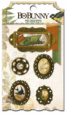 Bo Bunny Press - Trail Mix - Trinkets  (sold in 3's)