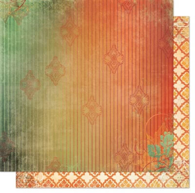 Bo Bunny - Autumn Song - Amber 12x12 d/sided paper  (pack of 10)
