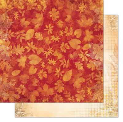 Bo Bunny - Autumn Song - Leaves 12x12 d/sided paper  (pack of 10)
