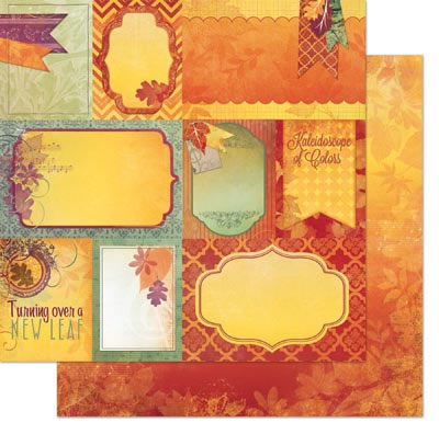Bo Bunny - Autumn Song - Notes 12x12 d/sided paper  (pack of 10)