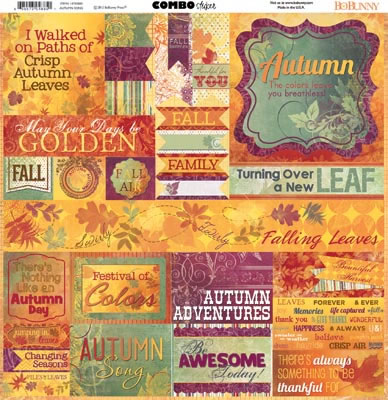 Bo Bunny - Autumn Song - Combo Sticker  (sold in 6's)