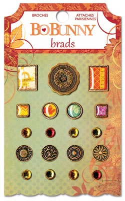 Bo Bunny - Autumn Song - Brads  (sold in 3's)