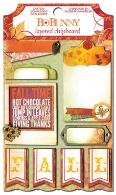 Bo Bunny - Autumn Song - Layered Chipboard  (sold in 3's)
