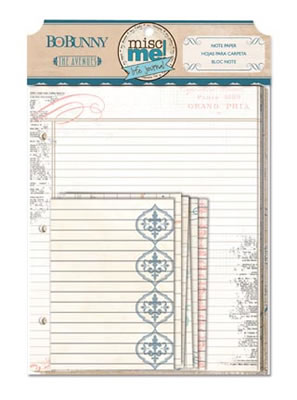 Bo Bunny Press - The Avenues - Notepaper  (sold in 3's)