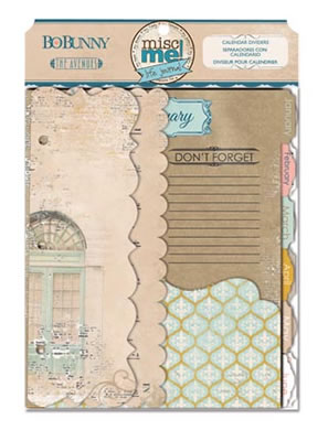 Bo Bunny Press - Misc Me - The Avenues - Calendar Dividers  (sold in 3's)