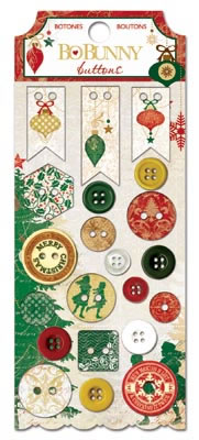 Bo Bunny Press - Silver and Gold - Buttons  (sold in 3's)