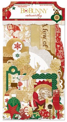 Bo Bunny Press - Silver and Gold - Noteworthy  (sold in 3's)