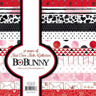 Bo Bunny - Head Over Heels - 6x6 Paper Pad  (sold in 3's)