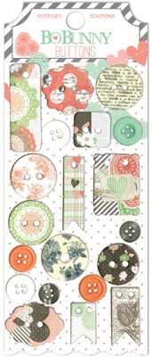 Bo Bunny - Pincushion - Buttons  (sold in 3's)