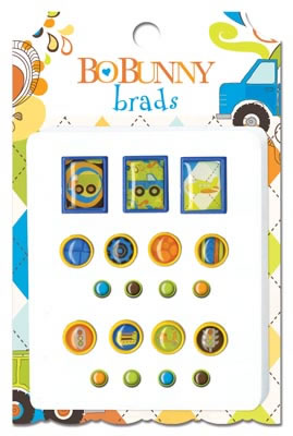 Bo Bunny Press - On the Go - Brads  (sold in 3's)