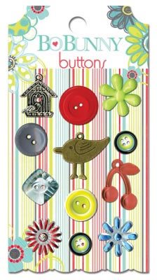 Bo Bunny Press - Alora - Buttons  (sold in 3's)
