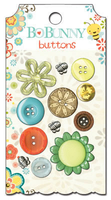 Bo Bunny Press - Hello Sunshine - Buttons  (sold in 3's)