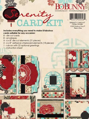 Bo Bunny Press - Serenity  Card Kit (sold in 3's)