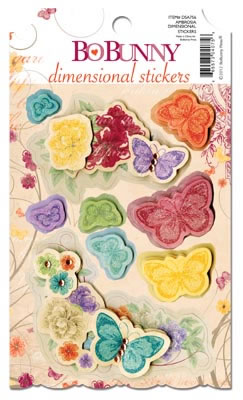 Bo Bunny Press - Ambrosia - Dimesional Stickers  (sold in 3's)
