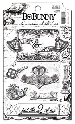 Bo Bunny Press - Enchanted - Dimensional Stickers  (sold in 3's)