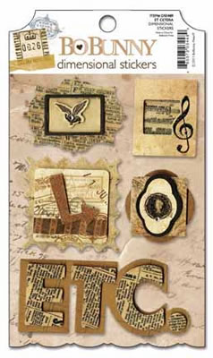 Bo-Bunny Press - et Cetera - Dimensional Stickers  (sold in 3's)