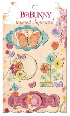 Bo Bunny Press - Ambrosia - Layered Chipboard  (sold in 3's)