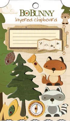 Bo Bunny Press - Camp A Lot - Layered Chipboard  (sold in 3's)