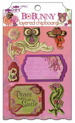 Bo-Bunny Press - Garden Girl - Layered Chipboard  (sold in 3's)