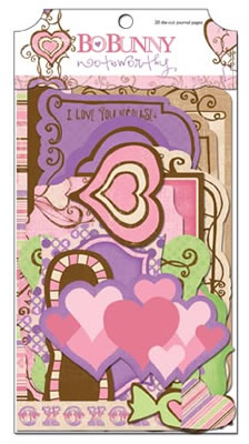 Bo Bunny Press - Smoochable - Noteworthy  (sold in 3's)