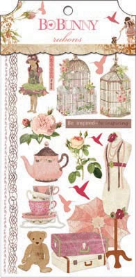 Bo Bunny Press - Little Miss - Rubons  (sold in 3's)
