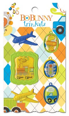 Bo Bunny Press - On the Go - Trinkets  (sold in 3's)