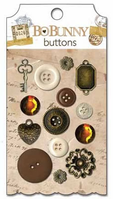 Bo-Bunny Press - et Cetera - Buttons  (sold in 3's)