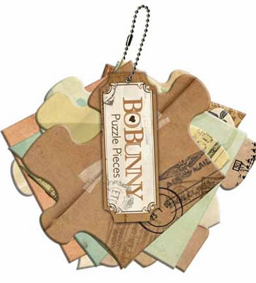 Bo-Bunny Press - et Cetera Puzzle Pieces  (sold in 3's)